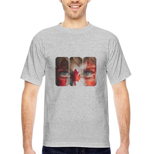 Canada: Maple Leaf Gaze - Bayside Unisex Heavyweight USA Made T-Shirt