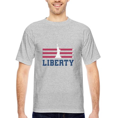 USA: Stars of Liberty - Bayside Unisex Heavyweight USA Made T-Shirt