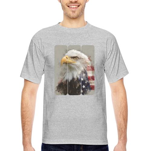 USA: Eagle of the Free - Bayside Unisex Heavyweight USA Made T-Shirt