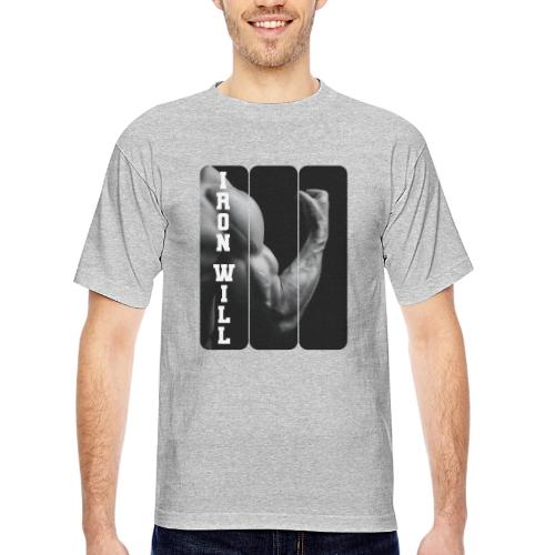 Bodybuilding: Iron Will - Bayside Unisex Heavyweight USA Made T-Shirt