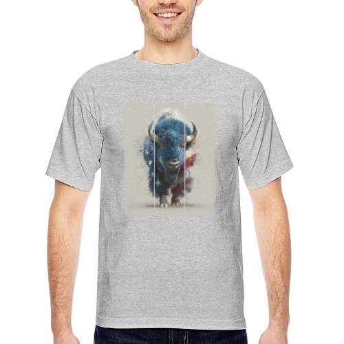 USA: Spirit of the Plains - Bayside Unisex Heavyweight USA Made T-Shirt