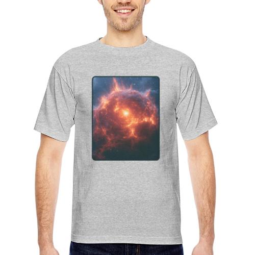 Exploding Supernova Space Art - Bayside Unisex Heavyweight USA Made T-Shirt