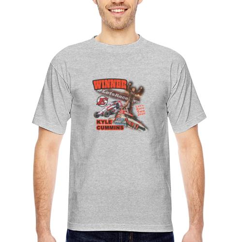 Kyle Cummins #LetsRaceTwo Winner - Bayside Unisex Heavyweight USA Made T-Shirt