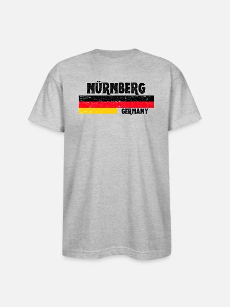 Nürnberg Germany - Bayside Unisex Heavyweight USA Made T-Shirt - heather gray