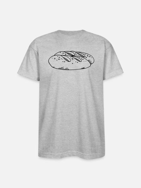 Bread - Bayside Unisex Heavyweight USA Made T-Shirt - heather gray