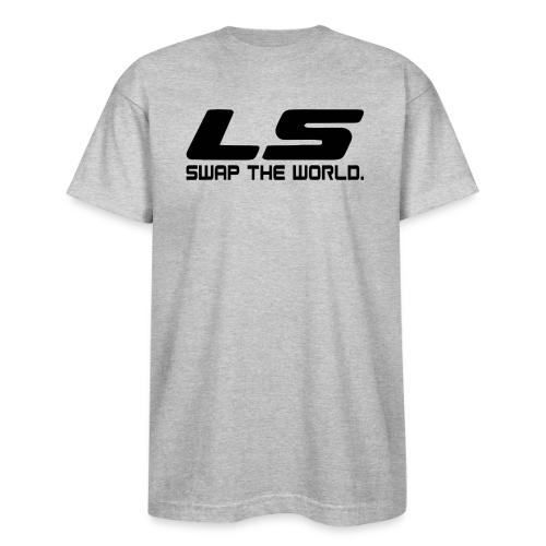 LS Swap The WORLD (Back and Front) - Bayside Unisex Heavyweight USA Made T-Shirt