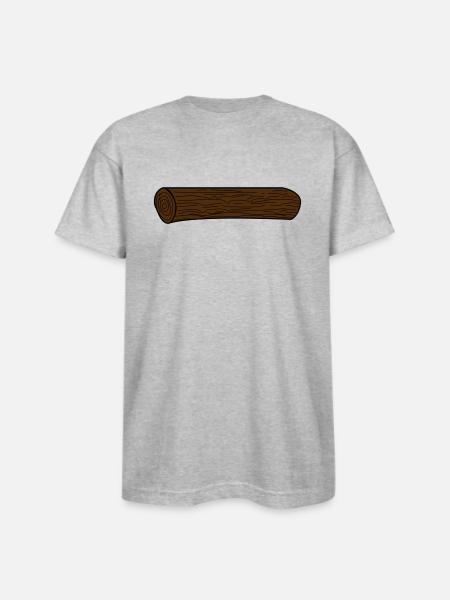 Log - Bayside Unisex Heavyweight USA Made T-Shirt - heather gray