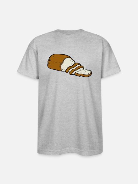 bread - Bayside Unisex Heavyweight USA Made T-Shirt - heather gray