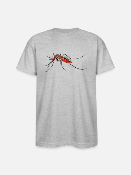 mosquito - Bayside Unisex Heavyweight USA Made T-Shirt - heather gray