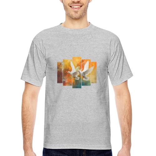 Wings of Peace - Bayside Unisex Heavyweight USA Made T-Shirt