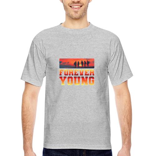 Forever Young - Bayside Unisex Heavyweight USA Made T-Shirt