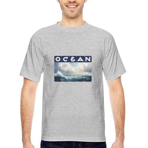 Ocean: Waves of Fury - Bayside Unisex Heavyweight USA Made T-Shirt