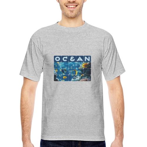 Ocean: Underwater Radiance - Bayside Unisex Heavyweight USA Made T-Shirt