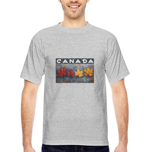 Colorful Canada Style - Bayside Unisex Heavyweight USA Made T-Shirt