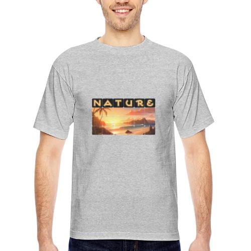 Nature: Tropical Twilight - Bayside Unisex Heavyweight USA Made T-Shirt