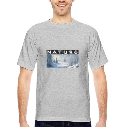 Nature: Frozen Horizon - Bayside Unisex Heavyweight USA Made T-Shirt