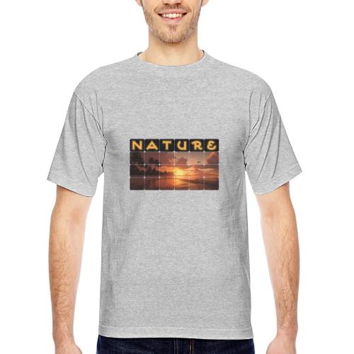 Nature: Sunset Serenity - Bayside Unisex Heavyweight USA Made T-Shirt