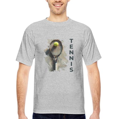 Tennis Power Play - Bayside Unisex Heavyweight USA Made T-Shirt
