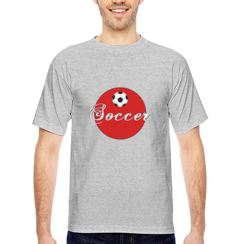Soccer: Goal Circle - Bayside Unisex Heavyweight USA Made T-Shirt