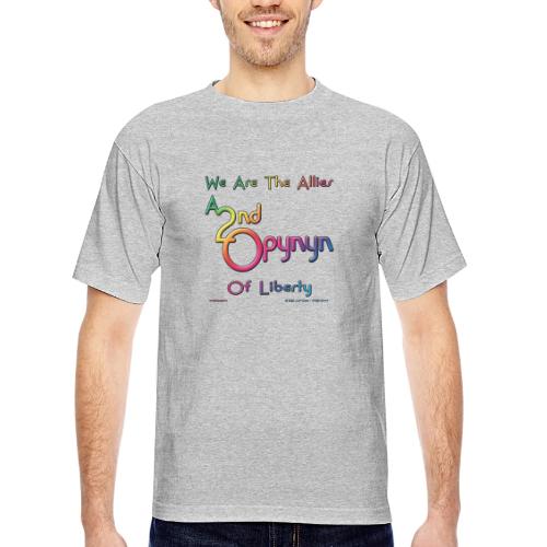 Allies of Liberty are Everywhere (Front/Back) - Bayside Unisex Heavyweight USA Made T-Shirt