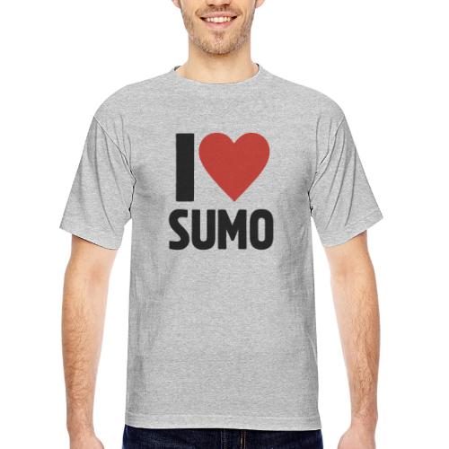 I Love Sumo – Bold Minimalist Sumo Wrestling Fan - Bayside Unisex Heavyweight USA Made T-Shirt