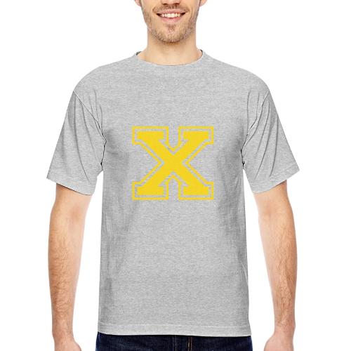 Letter X – Capital Athletic Alphabet Monogram - Bayside Unisex Heavyweight USA Made T-Shirt