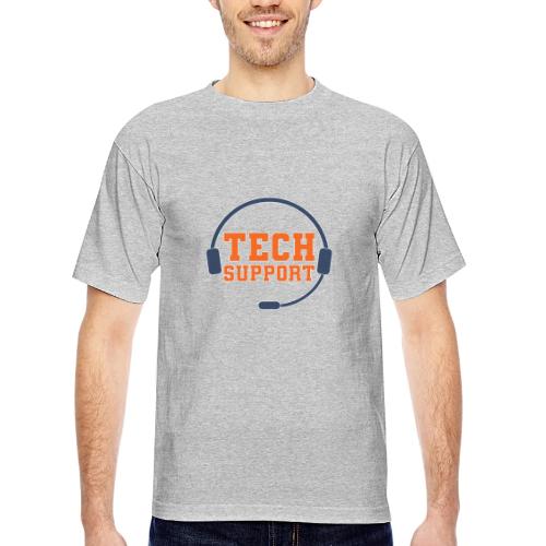Tech Support Mode On - Bayside Unisex Heavyweight USA Made T-Shirt