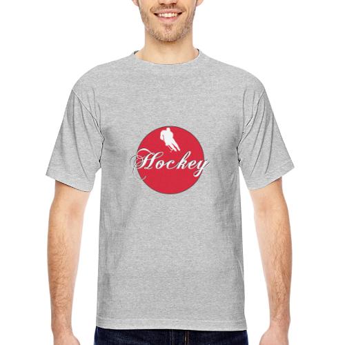 Hockey: Puck Zone - Bayside Unisex Heavyweight USA Made T-Shirt