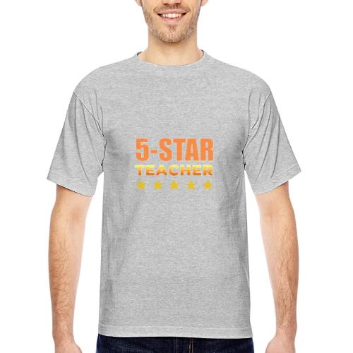 Five-Star Teacher - Bayside Unisex Heavyweight USA Made T-Shirt