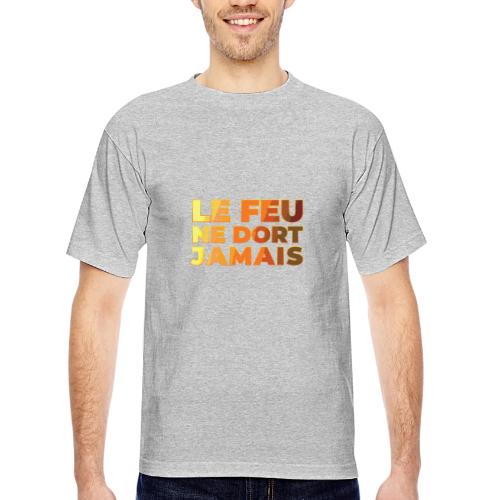 Fire never sleeps - Bayside Unisex Heavyweight USA Made T-Shirt