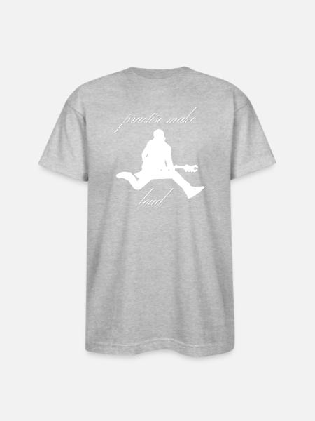Practise_Make_Loud_-1- - Bayside Unisex Heavyweight USA Made T-Shirt - heather gray