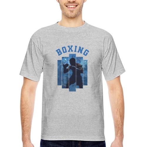 Boxing Never Stops - Bayside Unisex Heavyweight USA Made T-Shirt