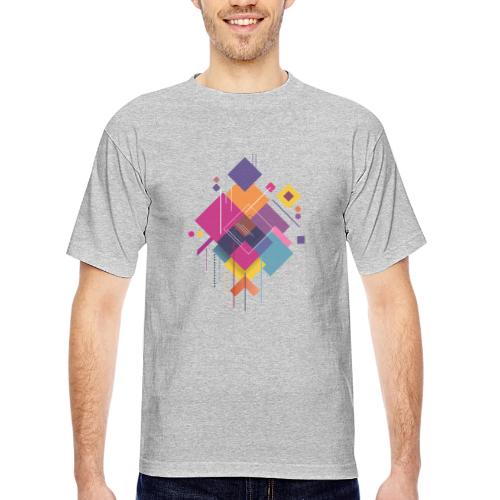 Vibrant Geometry - Bayside Unisex Heavyweight USA Made T-Shirt