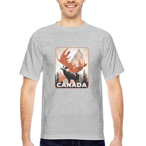 Canada Wild Spirit - Bayside Unisex Heavyweight USA Made T-Shirt