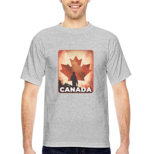 Canada Stands Tall - Bayside Unisex Heavyweight USA Made T-Shirt