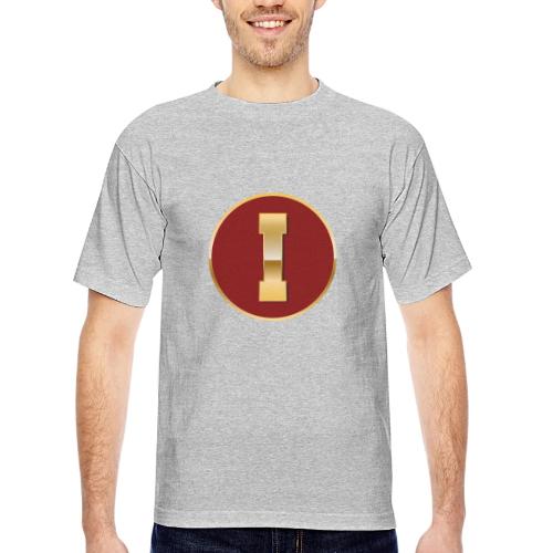 Letter I – Capital Varsity Alphabet Monogram - Bayside Unisex Heavyweight USA Made T-Shirt