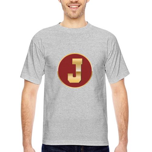 Letter J – Capital Varsity Alphabet Monogram - Bayside Unisex Heavyweight USA Made T-Shirt
