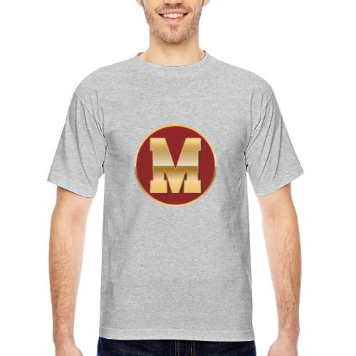 Letter M – Capital Varsity Alphabet Monogram - Bayside Unisex Heavyweight USA Made T-Shirt
