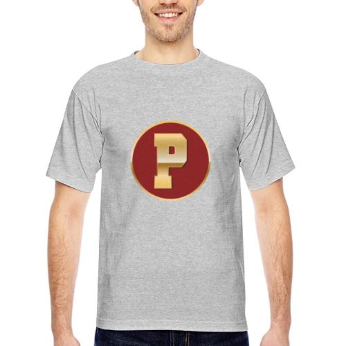 Letter P – Capital Varsity Alphabet Monogram - Bayside Unisex Heavyweight USA Made T-Shirt