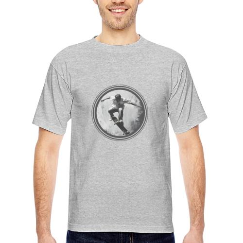 Skateboarding Vibes Only - Bayside Unisex Heavyweight USA Made T-Shirt