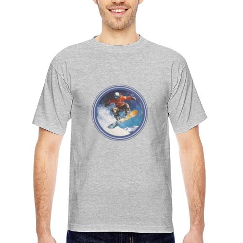Snowboarding Rush - Bayside Unisex Heavyweight USA Made T-Shirt