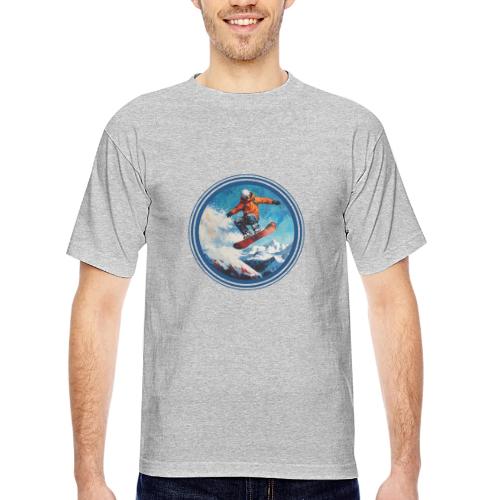 Snowboarding Vibes - Bayside Unisex Heavyweight USA Made T-Shirt