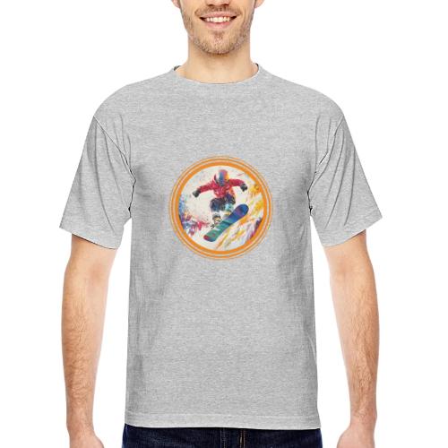 Snowboarding Horizon - Bayside Unisex Heavyweight USA Made T-Shirt
