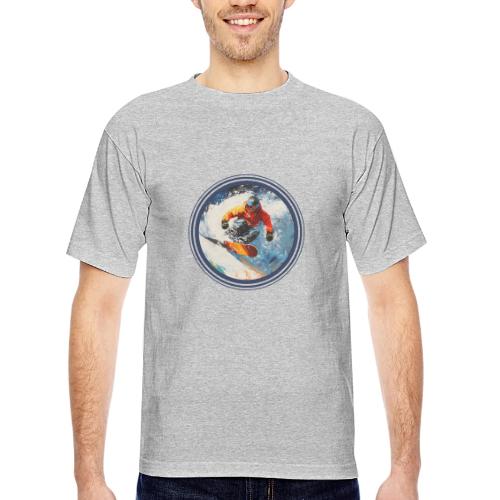 Snowboarding Rebel - Bayside Unisex Heavyweight USA Made T-Shirt