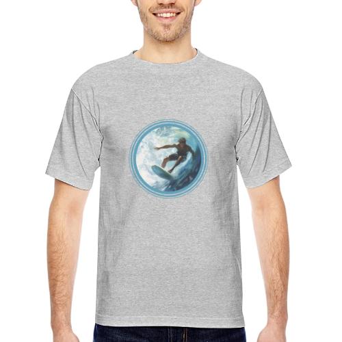 Surfing Freedom - Bayside Unisex Heavyweight USA Made T-Shirt