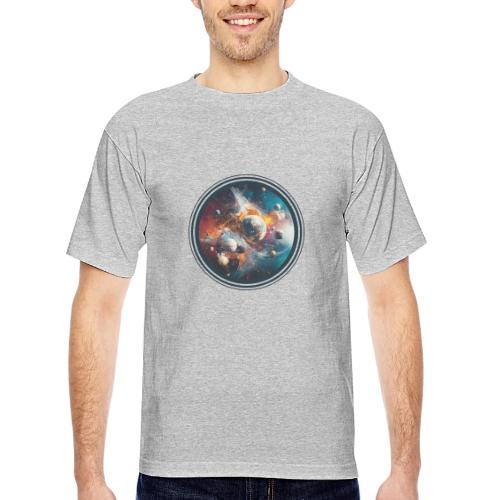 Planets in Acrylic Dreams - Bayside Unisex Heavyweight USA Made T-Shirt