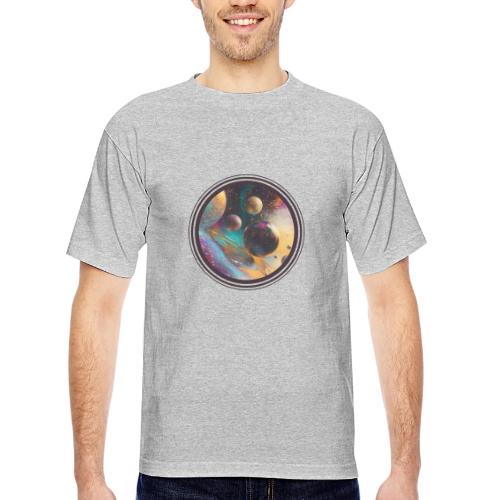 Planets in the Abstract - Bayside Unisex Heavyweight USA Made T-Shirt