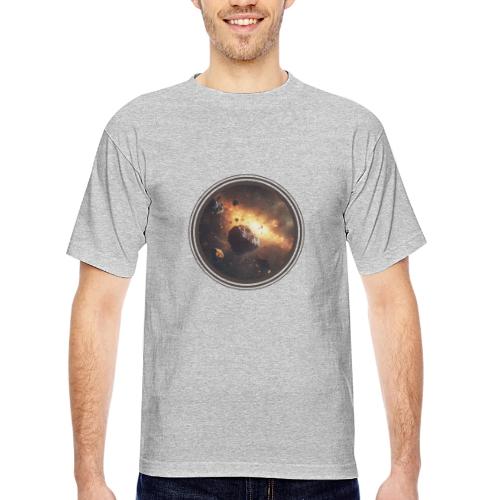 Asteroids Drift - Bayside Unisex Heavyweight USA Made T-Shirt