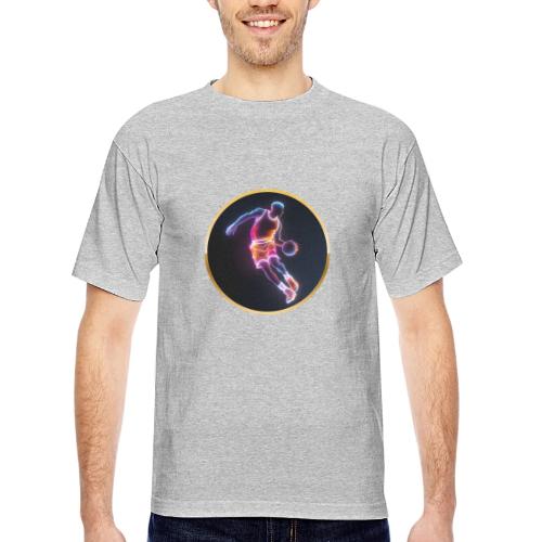 Neon Basketball Player - Bayside Unisex Heavyweight USA Made T-Shirt