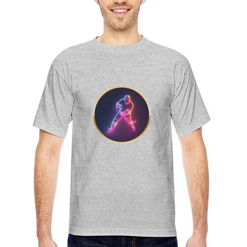 Hockey: Neon Ice Strike - Bayside Unisex Heavyweight USA Made T-Shirt